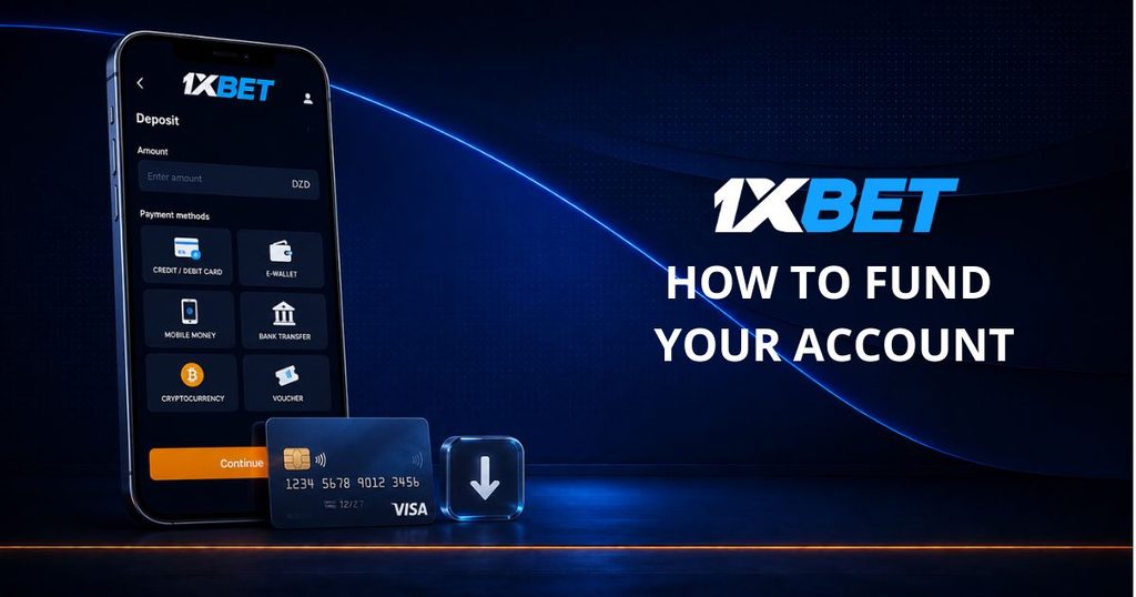 1xBet deposit screen with payment methods