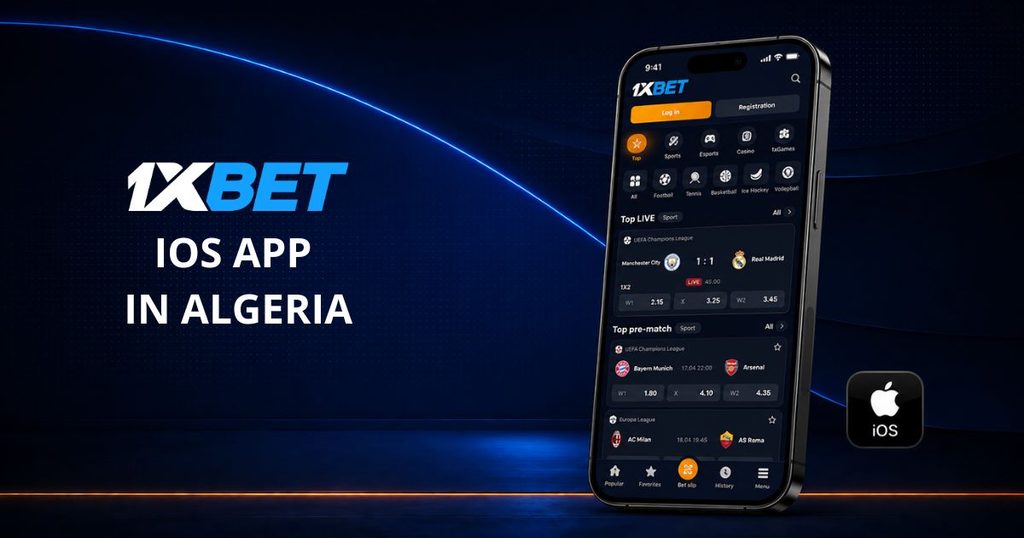 1xBet iOS betting app on an iPhone